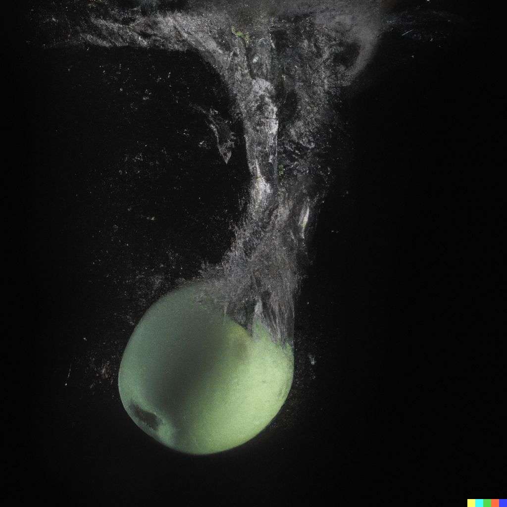 the discovery of gravity, photograph, studio lighting
